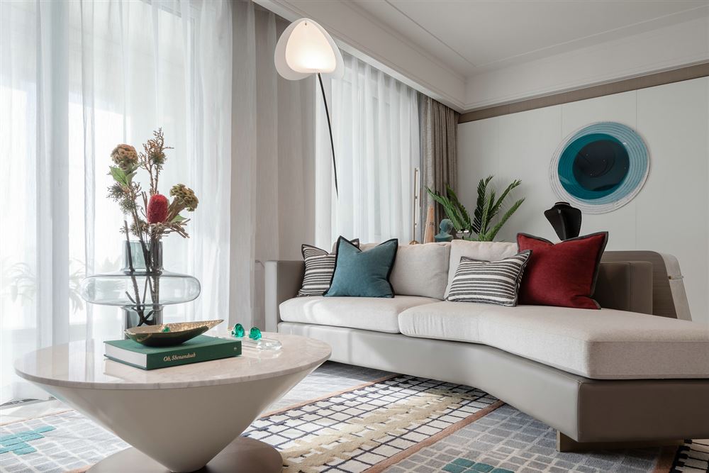 佛山市旭輝江山新中式風(fēng)格四居室裝修案例