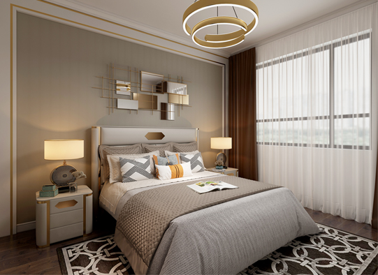 佛山市世茂弘陽綠島湖公館現代簡約風格三居室裝修案例