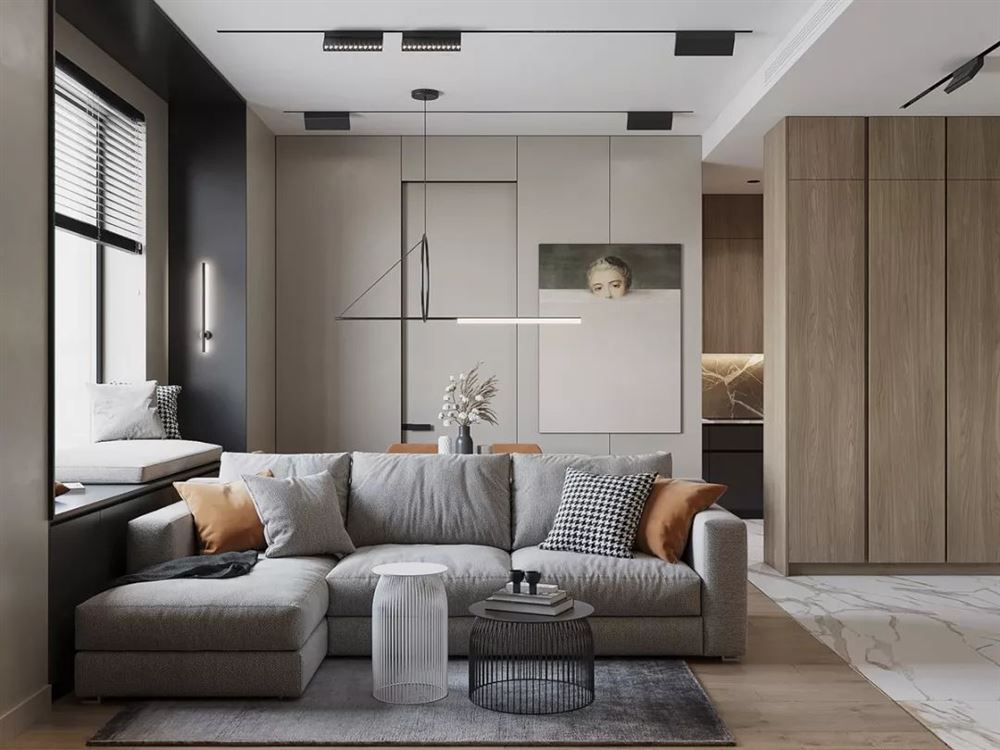 深圳市保利招商雍山郡輕奢風格三居室裝修案例