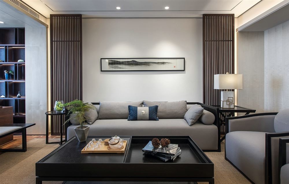 佛山市保利時代天珀新中式風(fēng)格四居室裝修案例