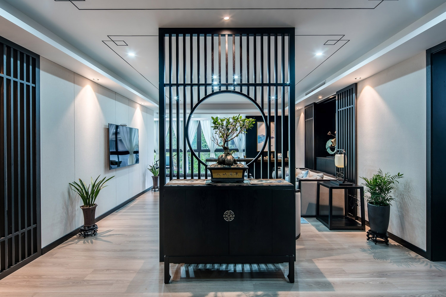 新中式風(fēng)格家裝設(shè)計室內(nèi)裝修效果圖-玄關(guān) 新中式風(fēng)格家裝設(shè)計室內(nèi)裝修效果圖-玄關(guān)