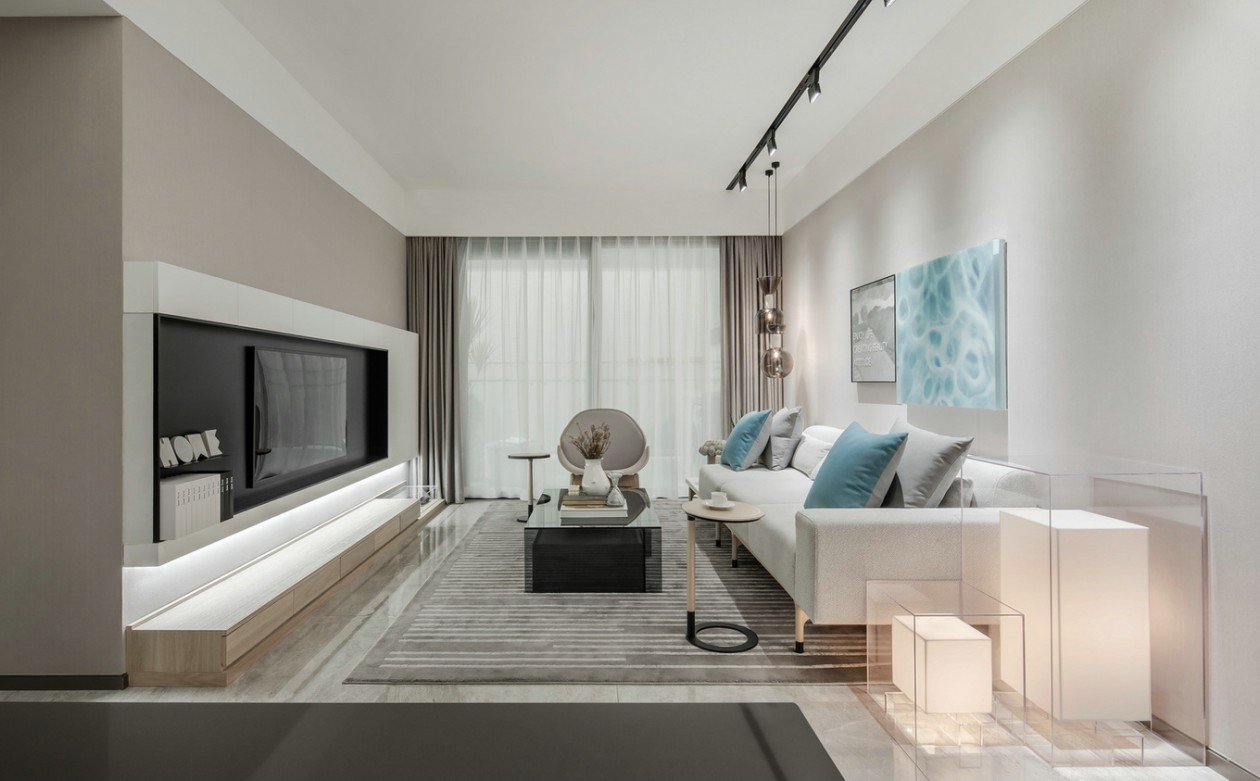 現(xiàn)代簡約風(fēng)格室內(nèi)設(shè)計(jì)家裝案例-客廳 現(xiàn)代簡約風(fēng)格室內(nèi)設(shè)計(jì)家裝案例-客廳