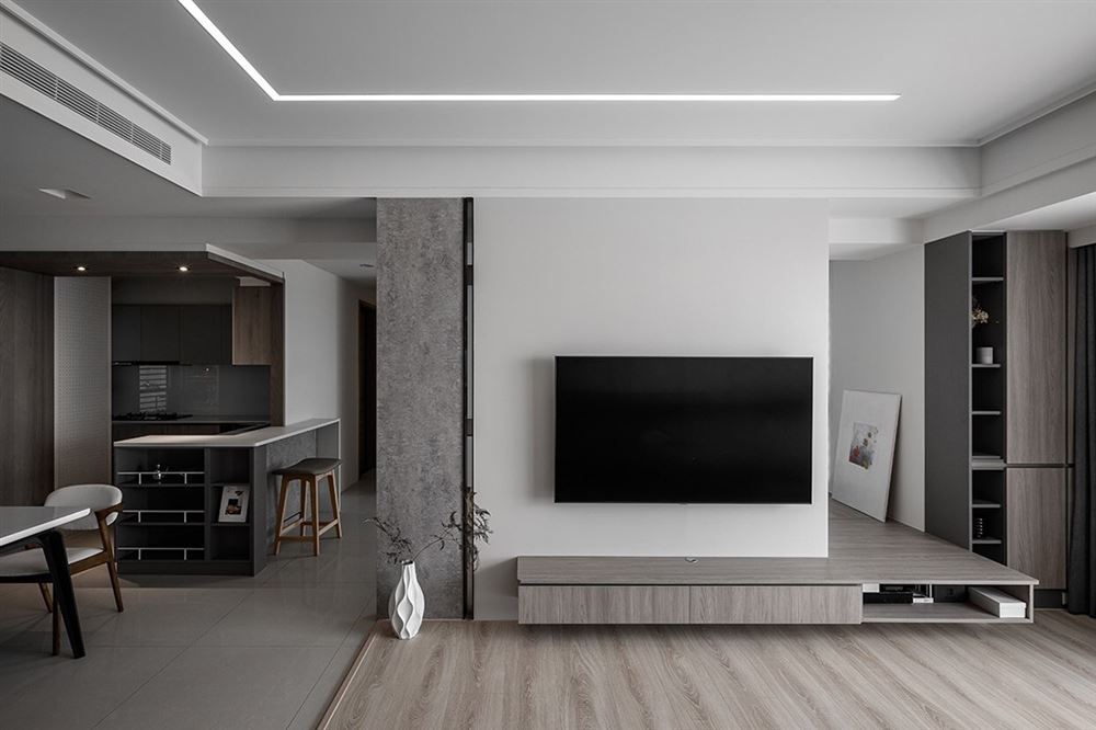 廣州市匯景新城現(xiàn)代簡約風格三居室裝修案例