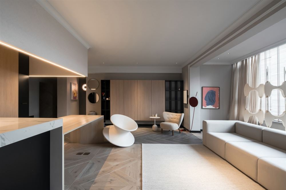 清遠市陽光國際都匯北歐風格三居室裝修案例