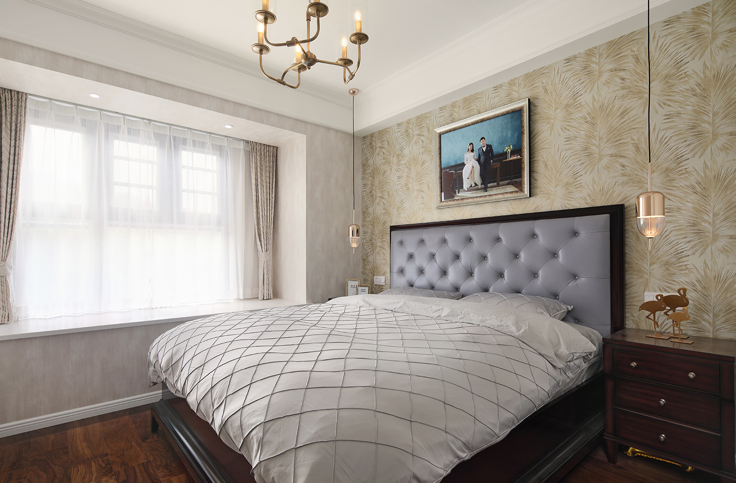 佛山裝修公司美式風格室內(nèi)裝修效果圖-臥室 佛山裝修公司美式風格室內(nèi)裝修效果圖-臥室