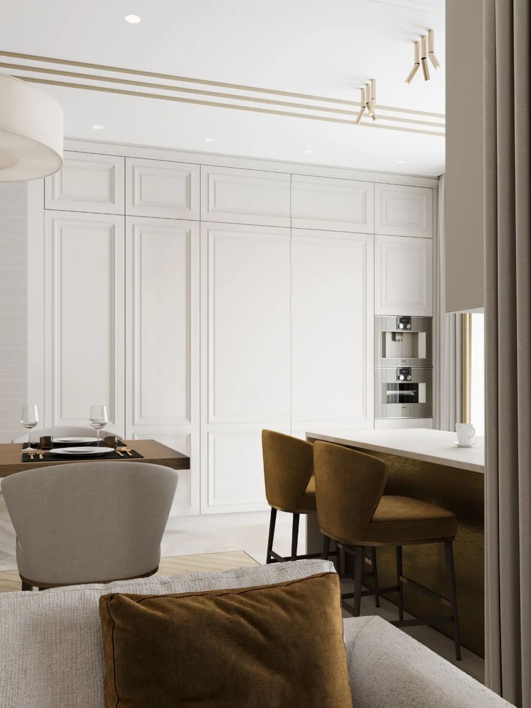 現(xiàn)代輕奢風(fēng)格家裝設(shè)計室內(nèi)裝修效果圖-餐廳 現(xiàn)代輕奢風(fēng)格家裝設(shè)計室內(nèi)裝修效果圖-餐廳