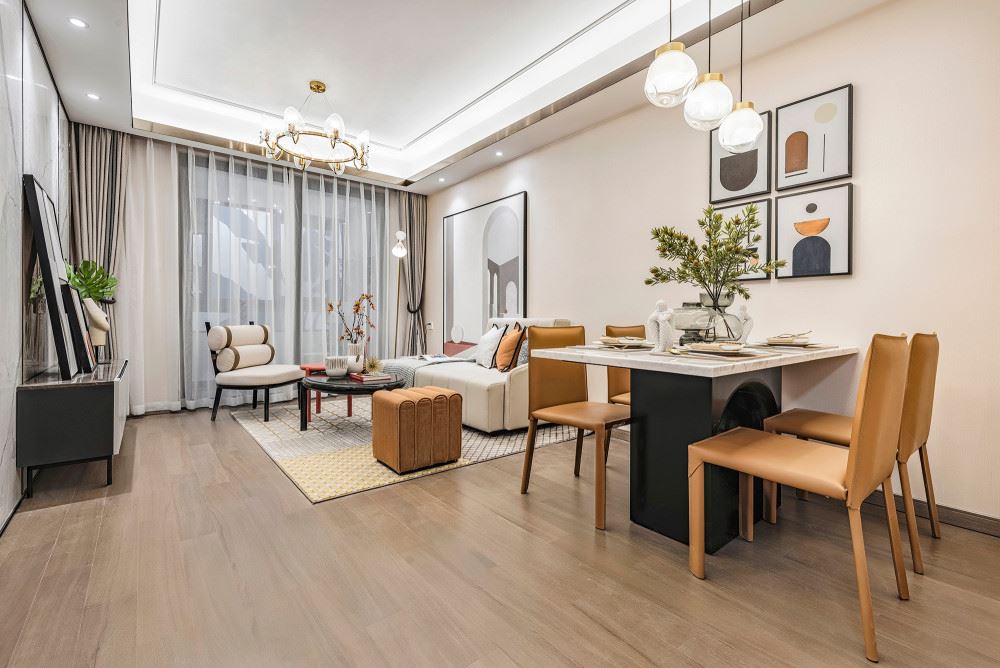 現(xiàn)代簡約風(fēng)格室內(nèi)家裝案例效果圖-客餐廳 現(xiàn)代簡約風(fēng)格室內(nèi)家裝案例效果圖-客餐廳