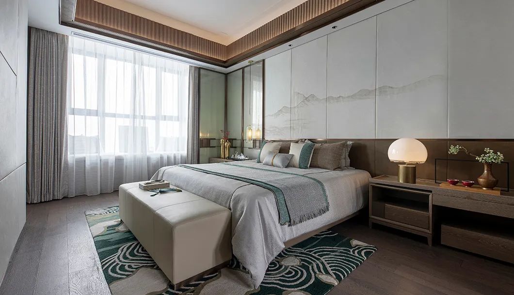 新中式風格家裝設(shè)計復式裝修效果圖-臥室 新中式風格家裝設(shè)計復式裝修效果圖-臥室