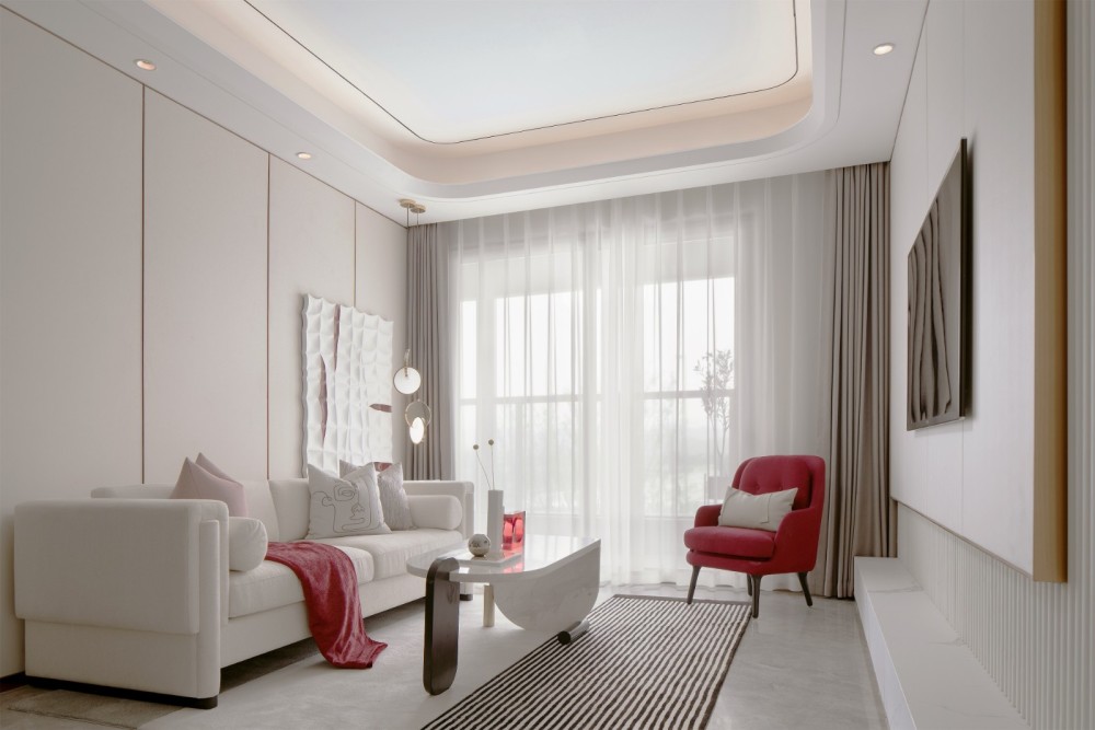 現(xiàn)代輕奢風(fēng)格室內(nèi)設(shè)計家裝案例-客廳 現(xiàn)代輕奢風(fēng)格室內(nèi)設(shè)計家裝案例-客廳