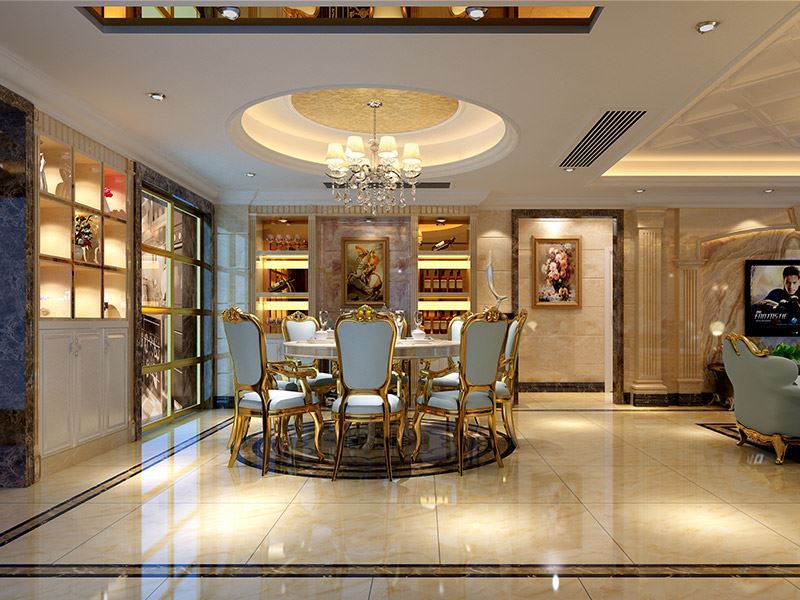 佛山市萬科中駿金域西江歐式風格四居室裝修案例