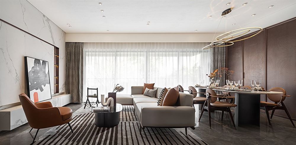 昭通市南城仕家輕奢風格四居室裝修案例