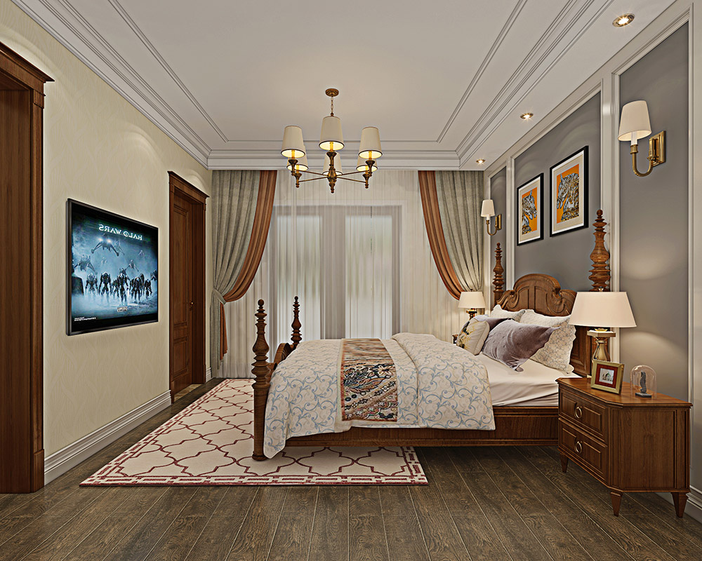 包頭小白河別墅320平米簡美風(fēng)格裝修案例-客臥 包頭小白河別墅320平米簡美風(fēng)格裝修案例-客臥