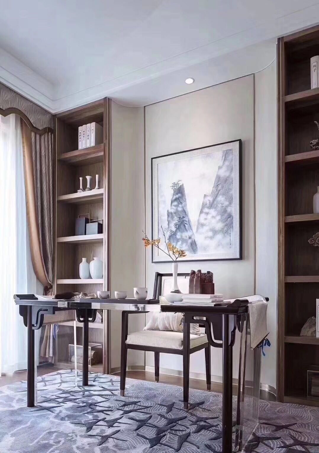 綠地璀璨天城三居130平米新中式風(fēng)格裝修案例-書房 綠地璀璨天城三居130平米新中式風(fēng)格裝修案例-書房
