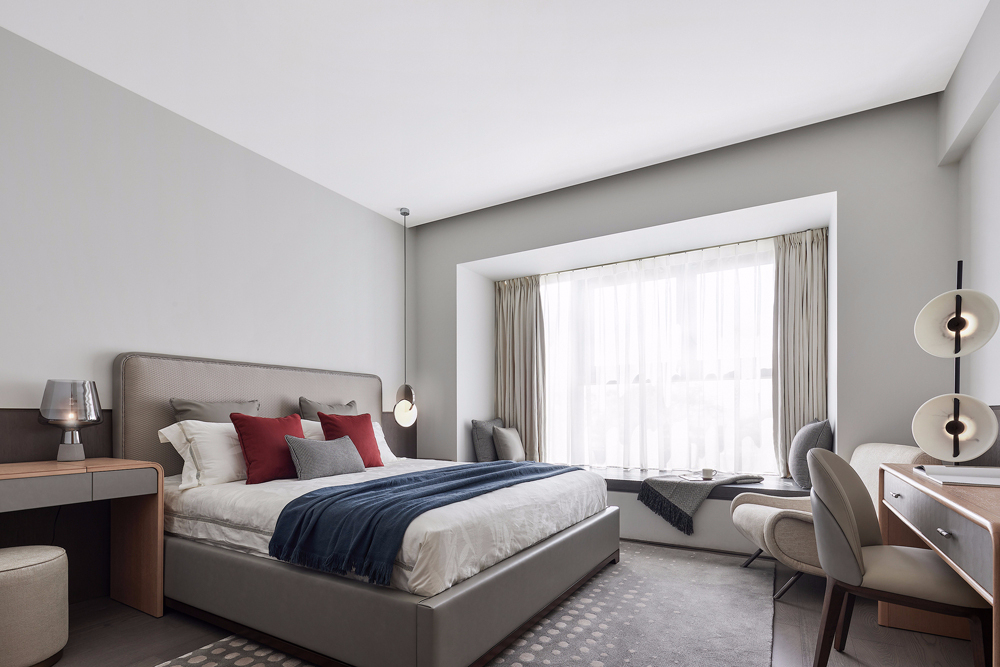 現(xiàn)代簡約風格室內家裝案例效果圖-主臥 現(xiàn)代簡約風格室內家裝案例效果圖-主臥