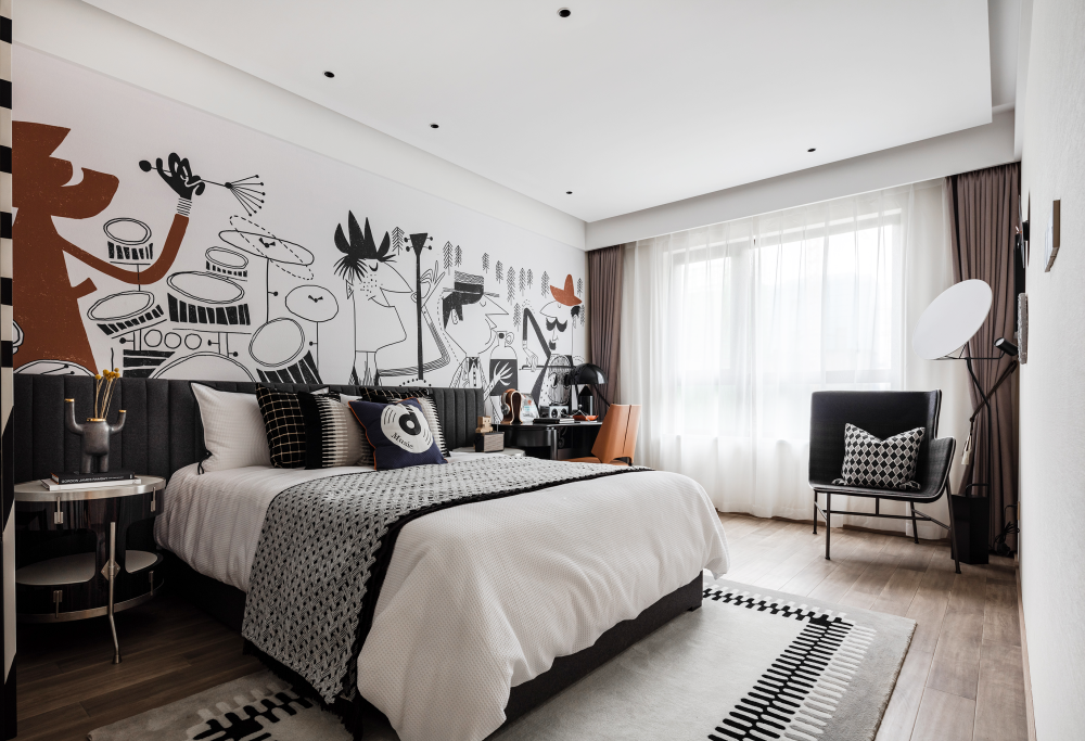 現(xiàn)代簡(jiǎn)約風(fēng)格室內(nèi)設(shè)計(jì)家裝案例-次臥