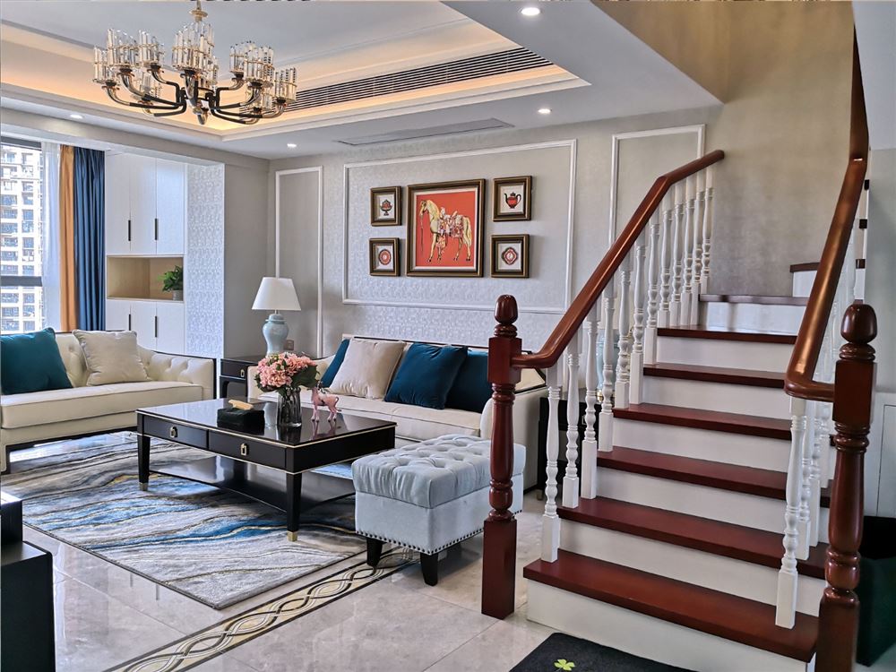 江門市柏麗豪園歐式風格復式裝修案例