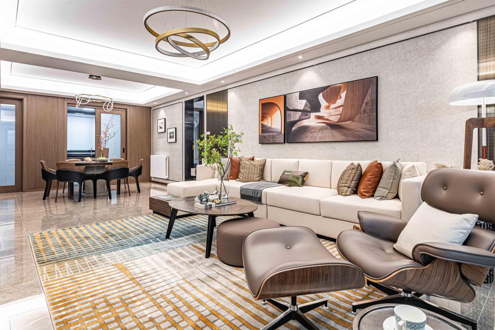 佛山市招商樾園新中式風格四居室裝修案例