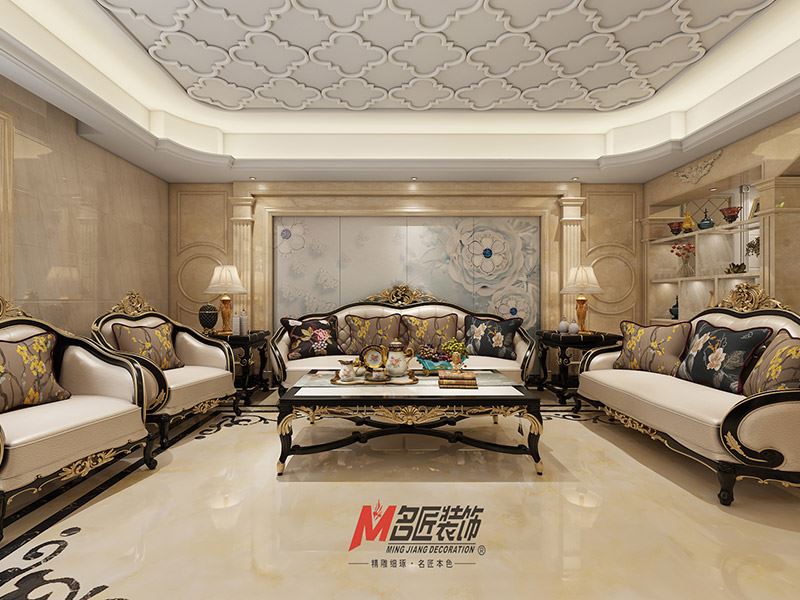 揭陽市濱江尚都?xì)W式風(fēng)格三居室裝修案例