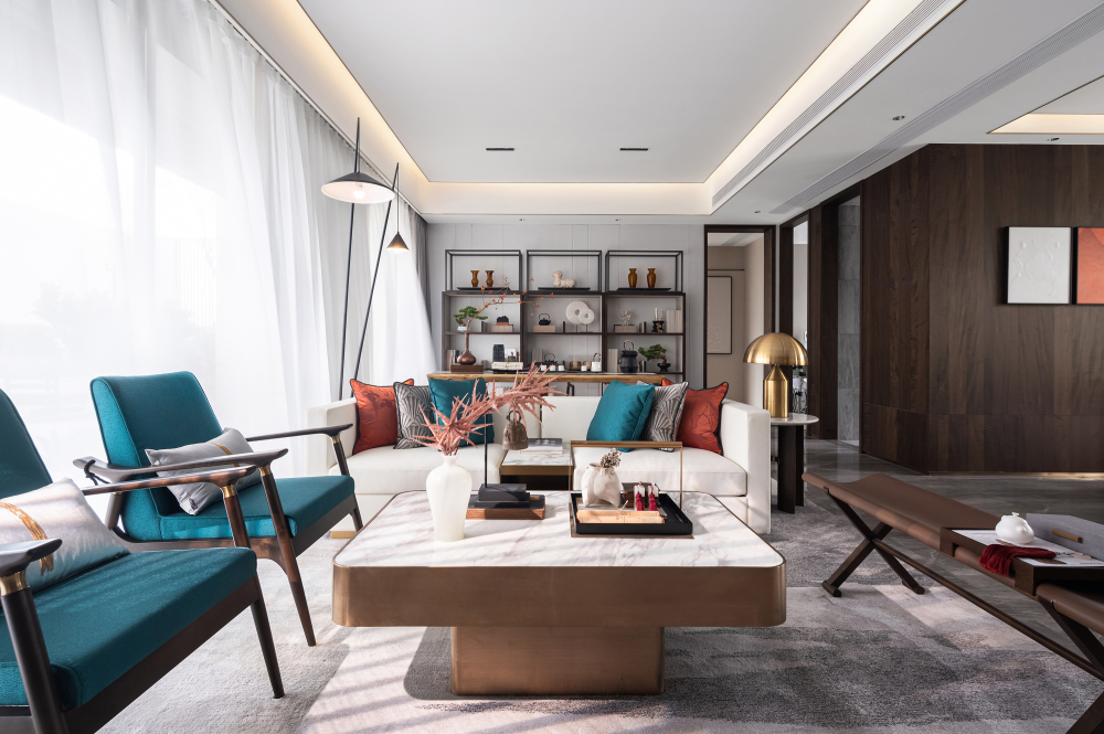 新中式混搭風(fēng)格室內(nèi)設(shè)計家裝案例-客廳 新中式混搭風(fēng)格室內(nèi)設(shè)計家裝案例-客廳