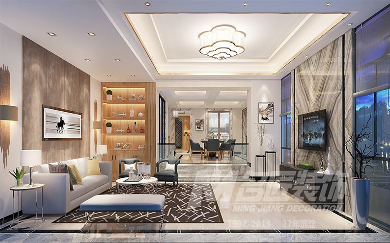 佛山市萬科金域水岸現(xiàn)代簡約風格別墅裝修案例