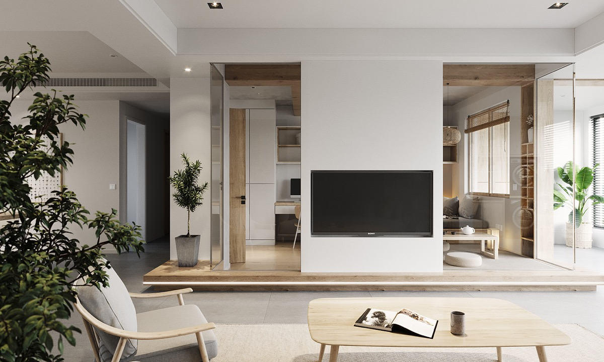 日式原木風(fēng)格家裝設(shè)計(jì)室內(nèi)裝修效果圖-客廳電視背景墻 日式原木風(fēng)格家裝設(shè)計(jì)室內(nèi)裝修效果圖-客廳電視背景墻