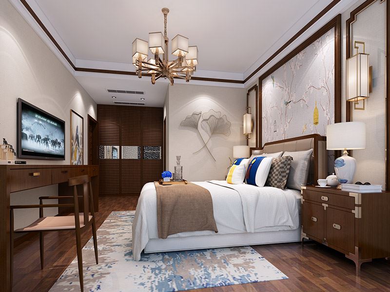 河源市雅居樂(lè)花園新中式風(fēng)格復(fù)式裝修案例