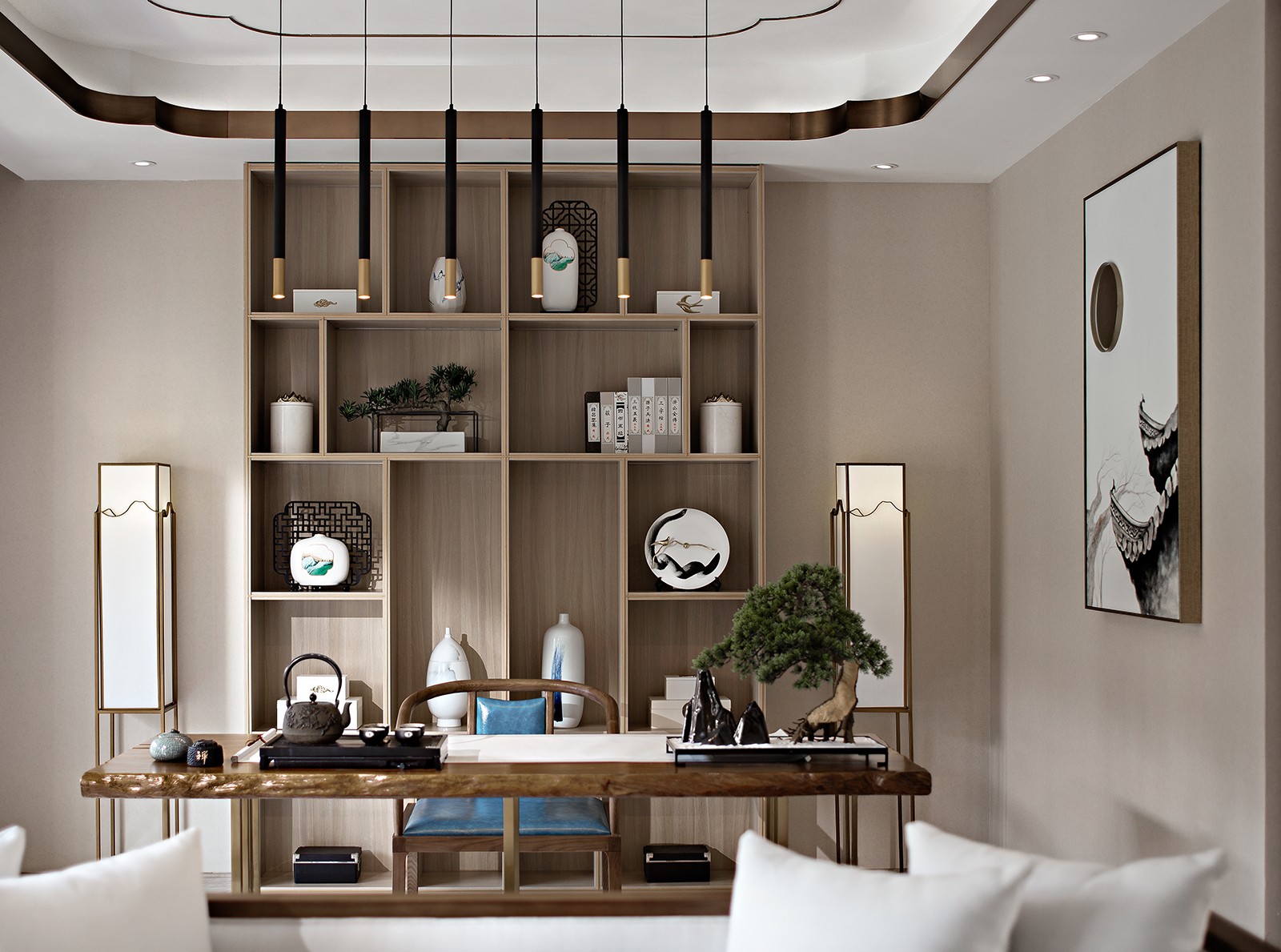 佛山裝修公司新中式風(fēng)格室內(nèi)裝修效果圖-書房 佛山裝修公司新中式風(fēng)格室內(nèi)裝修效果圖-書房