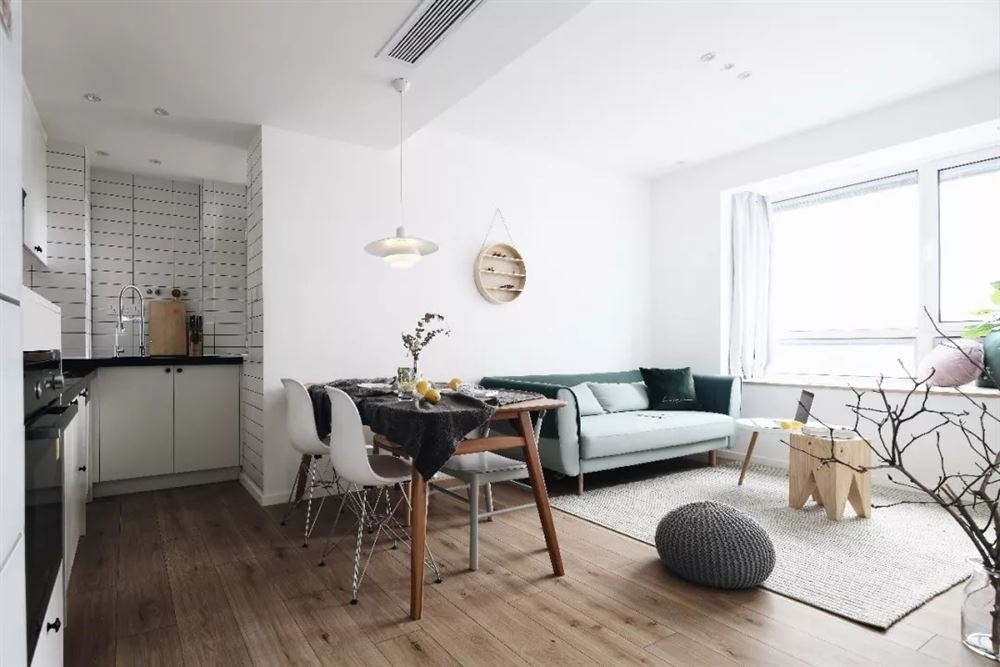 江門市美的公園天下北歐風(fēng)格三居室裝修案例