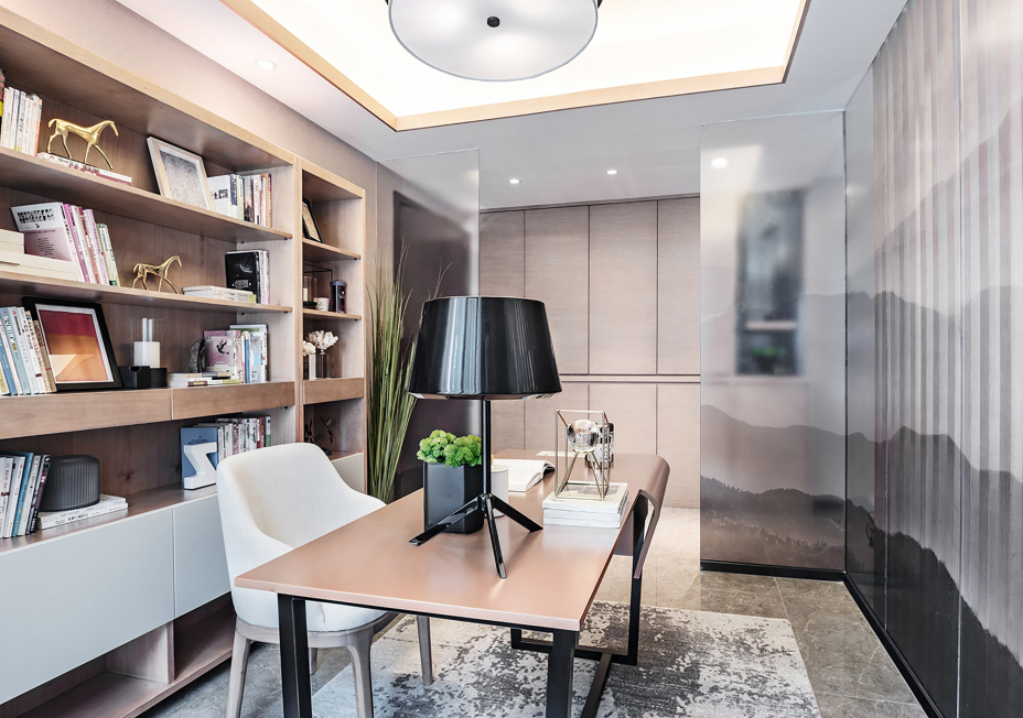 輕奢簡(jiǎn)約風(fēng)格室內(nèi)家裝案例效果圖-書房 輕奢簡(jiǎn)約風(fēng)格室內(nèi)家裝案例效果圖-書房