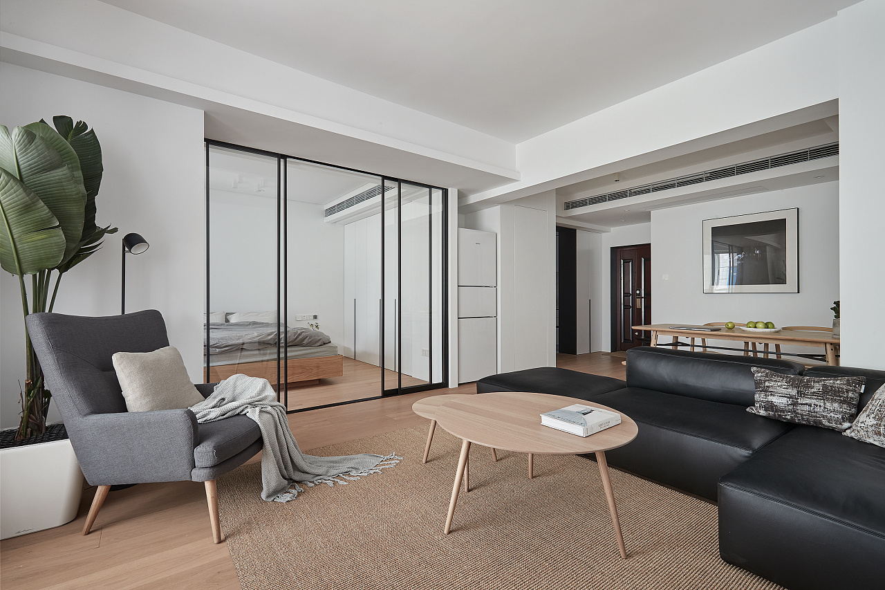 現(xiàn)代極簡風(fēng)格室內(nèi)家裝案例效果圖-客廳 現(xiàn)代極簡風(fēng)格室內(nèi)家裝案例效果圖-客廳