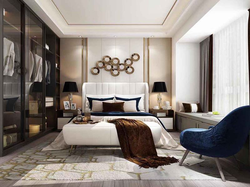 茂名市碧水灣輕奢風(fēng)格四居室裝修案例