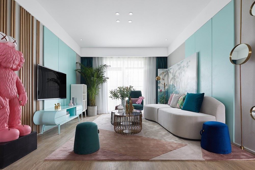 佛山市佛奧灣輕奢風(fēng)格三居室裝修案例