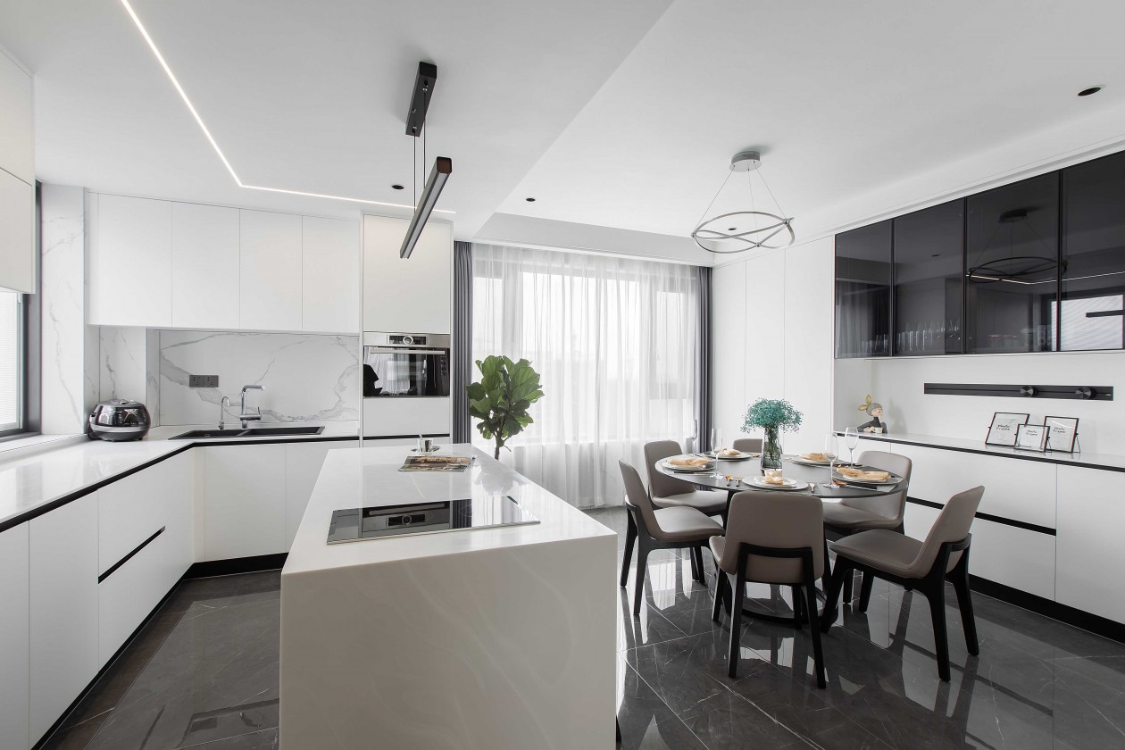 現(xiàn)代簡約風(fēng)格室內(nèi)家裝案例效果圖-廚餐廳 現(xiàn)代簡約風(fēng)格室內(nèi)家裝案例效果圖-廚餐廳