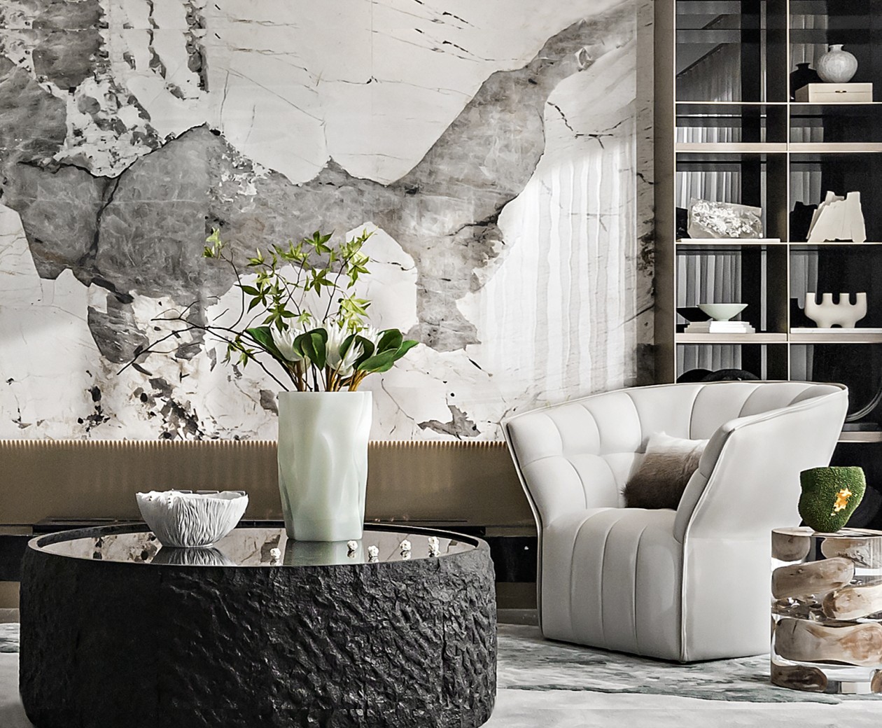 現(xiàn)代簡約風格室內(nèi)設(shè)計家裝案例-茶幾