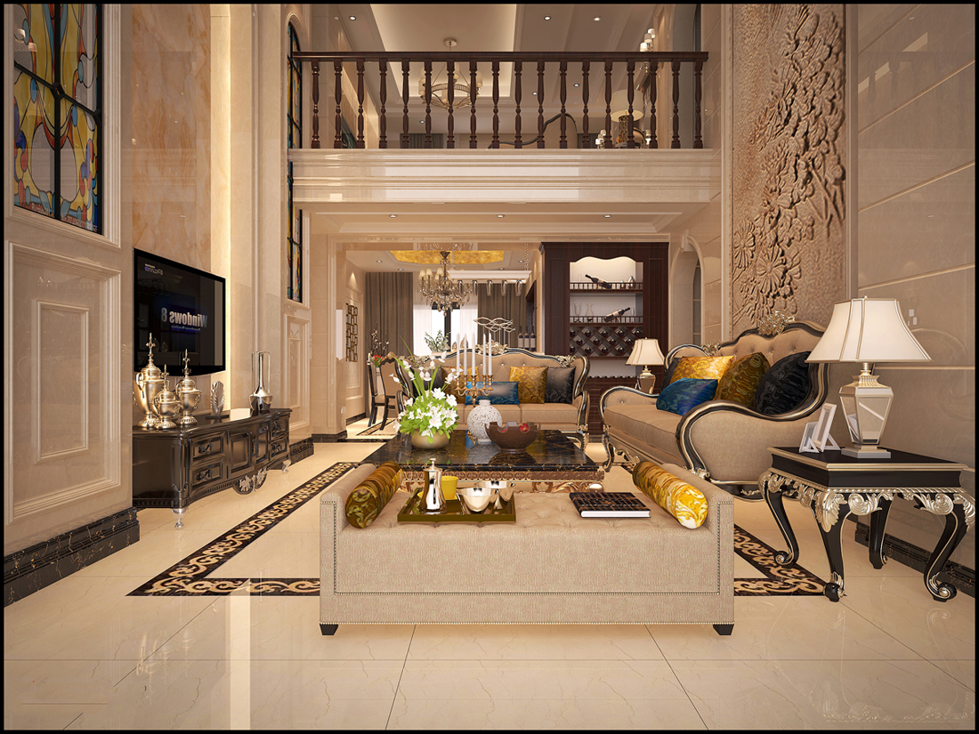 佛山市龍光天宸歐式風格別墅裝修案例