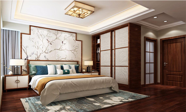 佛山市海倫堡&middot;美的&middot;玖悅府新中式風(fēng)格四居室裝修案例
