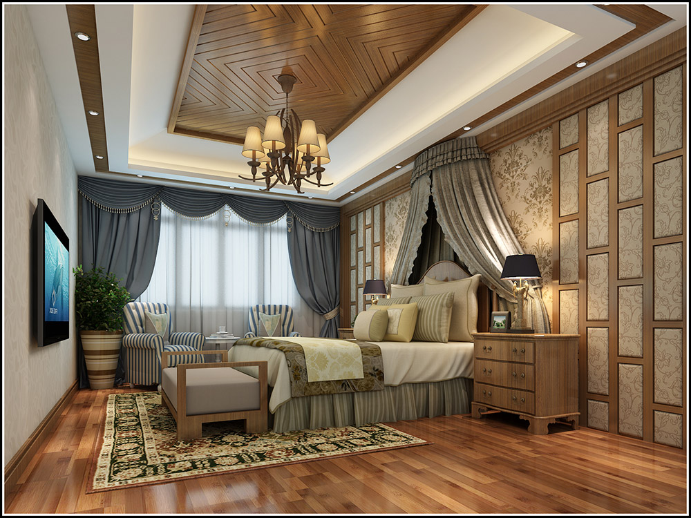 大同鉑藍郡別墅410平米地中海風(fēng)格裝修案例-次臥 大同鉑藍郡別墅410平米地中海風(fēng)格裝修案例-次臥