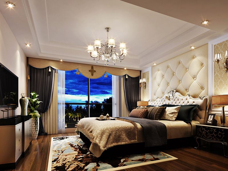 河源市東江首府歐式風格三居室裝修案例