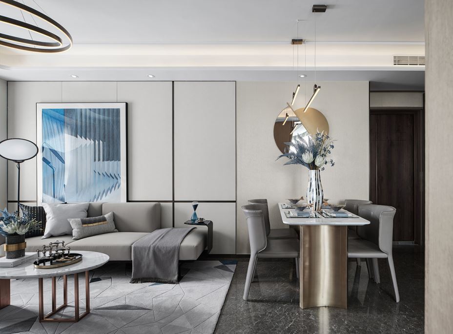 江門市彩虹花園輕奢風(fēng)格三居室裝修案例