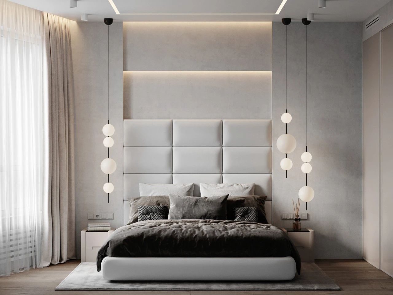 現(xiàn)代簡約風(fēng)格室內(nèi)設(shè)計(jì)家裝案例-主臥 現(xiàn)代簡約風(fēng)格室內(nèi)設(shè)計(jì)家裝案例-主臥