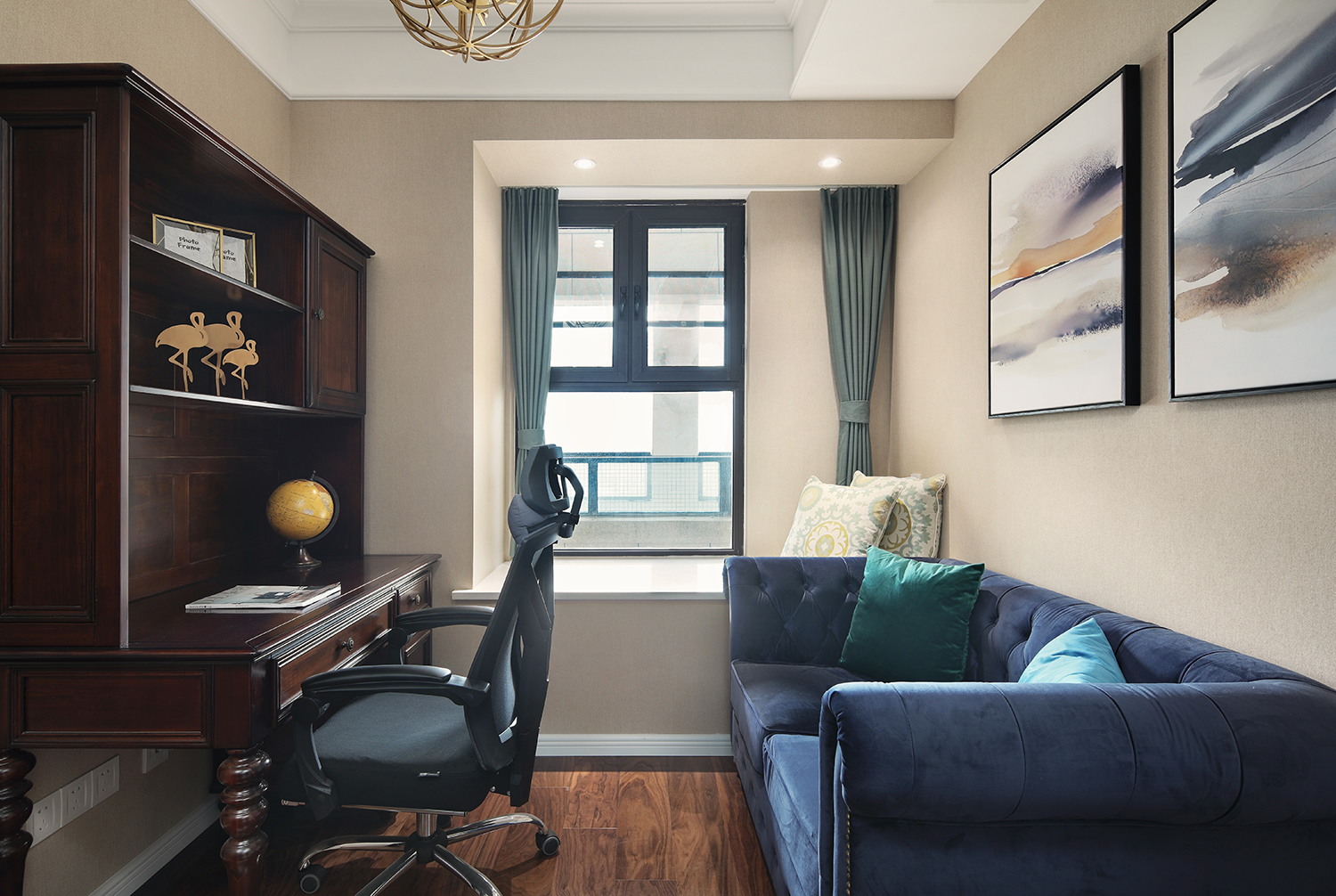 佛山裝修公司美式風格室內(nèi)裝修效果圖-書房 佛山裝修公司美式風格室內(nèi)裝修效果圖-書房