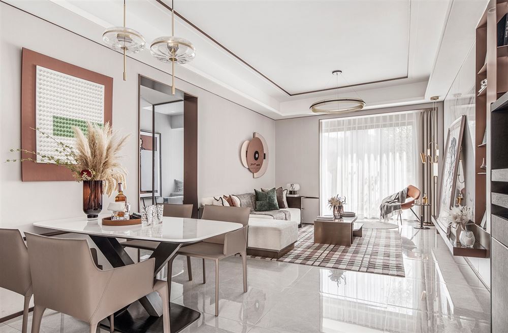 佛山市碧桂園智慧慢城輕奢風格三居室裝修案例