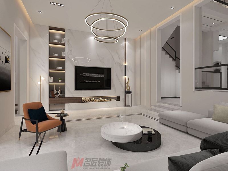 自貢市貢井青杠林廣廈苑現(xiàn)代簡約風格別墅裝修案例