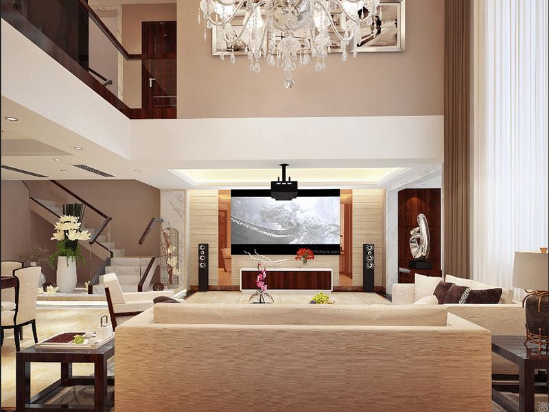 泰州市濱江新區(qū)富陽社區(qū)現(xiàn)代風(fēng)格別墅裝修案例