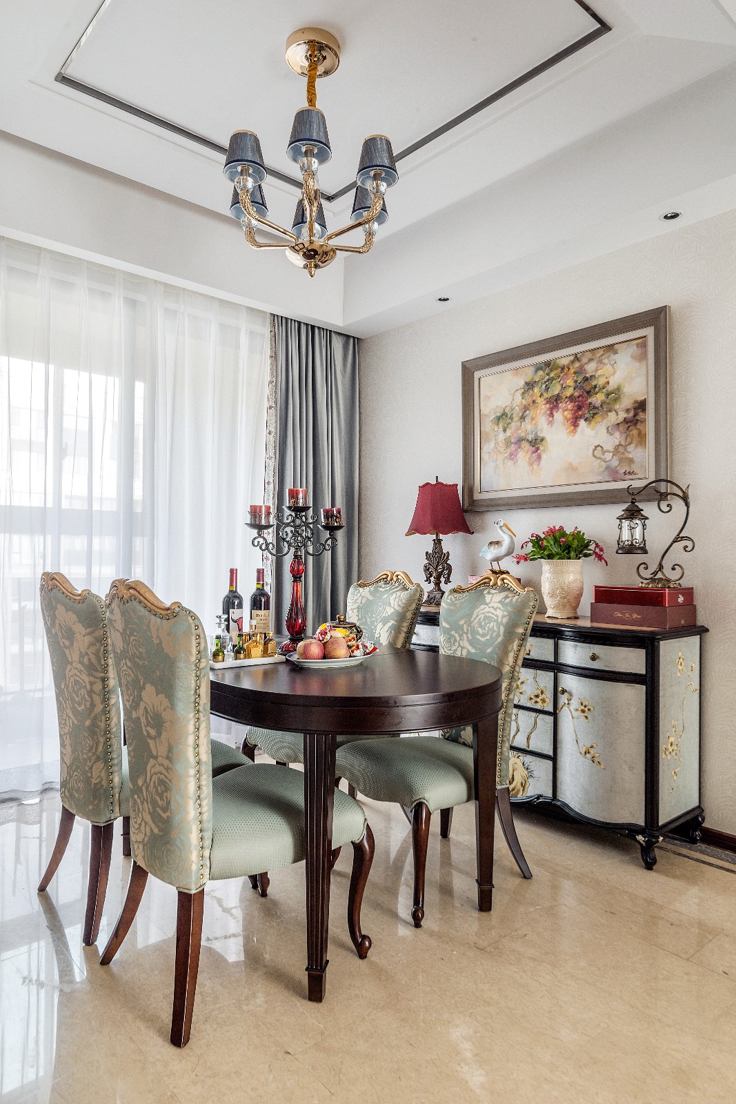 美式田園風格家裝設計室內裝修效果圖-餐廳餐桌 美式田園風格家裝設計室內裝修效果圖-餐廳餐桌