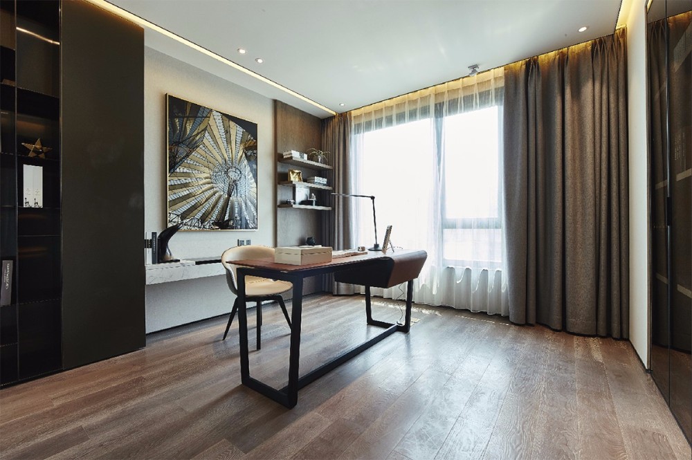 現(xiàn)代輕奢風(fēng)格室內(nèi)設(shè)計(jì)家裝案例-書房 現(xiàn)代輕奢風(fēng)格室內(nèi)設(shè)計(jì)家裝案例-書房