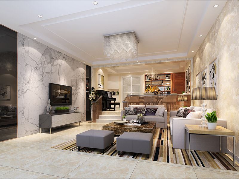 佛山市招商&middot;悅府現(xiàn)代簡約風格復式裝修案例