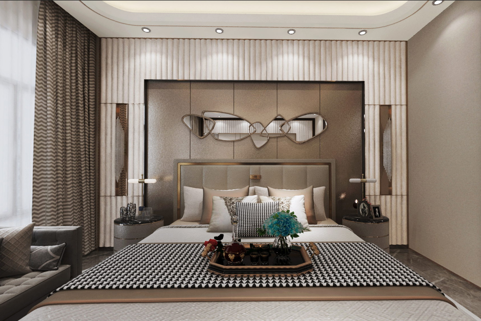 佛山保利外灘一號(hào)別墅350平米現(xiàn)代簡(jiǎn)約風(fēng)格室內(nèi)裝修案例-臥室 佛山保利外灘一號(hào)別墅350平米現(xiàn)代簡(jiǎn)約風(fēng)格室內(nèi)裝修案例-臥室