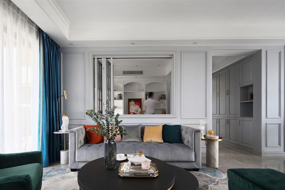 江門市碧桂園公園1號(hào)美式風(fēng)格三居室裝修案例