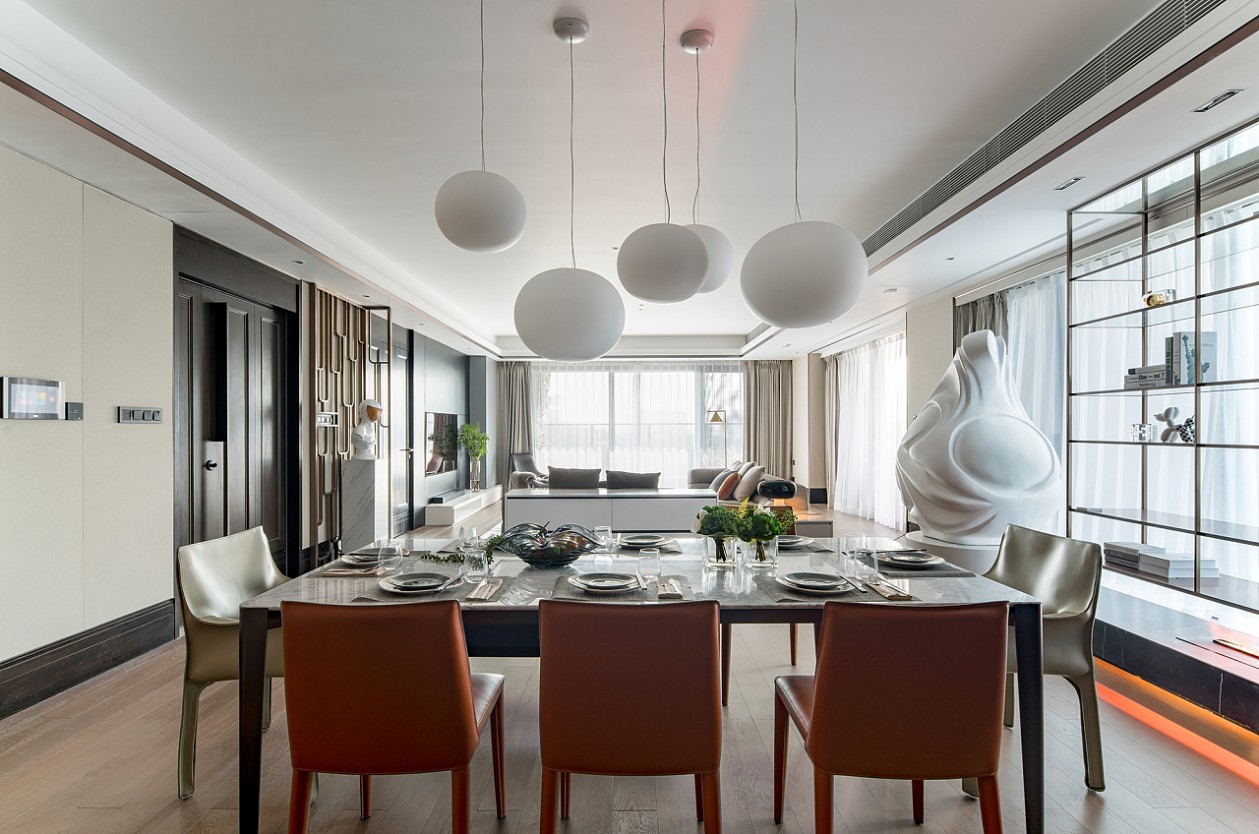 港式輕奢風(fēng)格家裝設(shè)計(jì)室內(nèi)裝修效果圖-餐廳 港式輕奢風(fēng)格家裝設(shè)計(jì)室內(nèi)裝修效果圖-餐廳